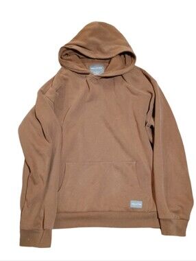 Hollister Relaxed Fit Brown Hoodie Men's Medium Pullover Sweatshirt Streetwear